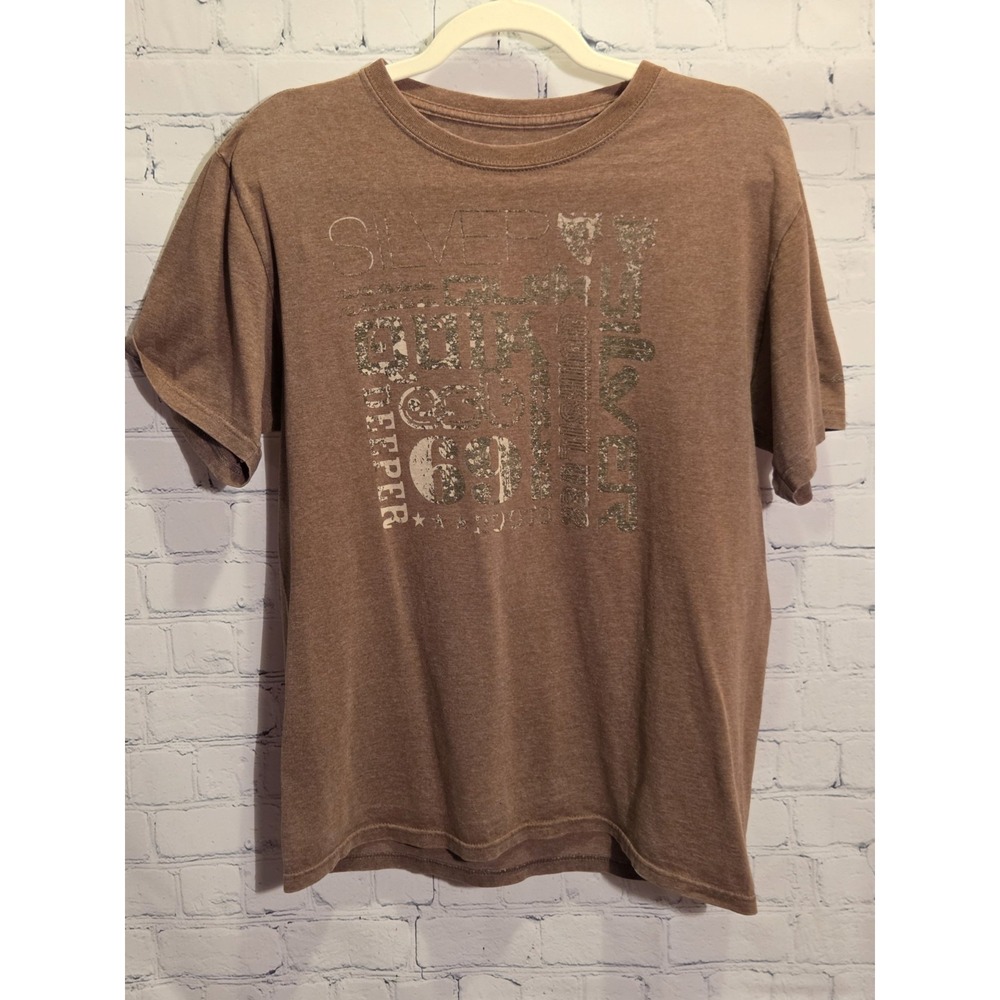 Quick Silver Graphic Tee Y2K Mens Sz M Slim Fit Tiny Pin Hole‎